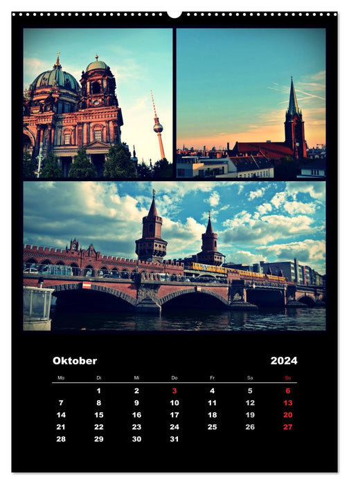 BERLIN / vertical (Calendrier mural CALVENDO Premium 2024) 