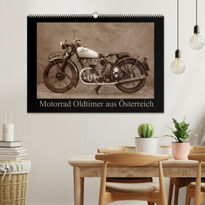Motorrad Oldtimer aus Österreich (CALVENDO Wandkalender 2024)