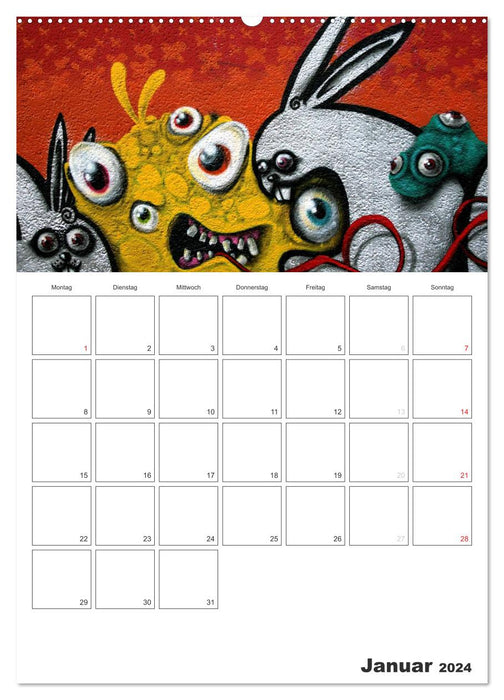 GRAFFITI 2024 / Planer (CALVENDO Wandkalender 2024)