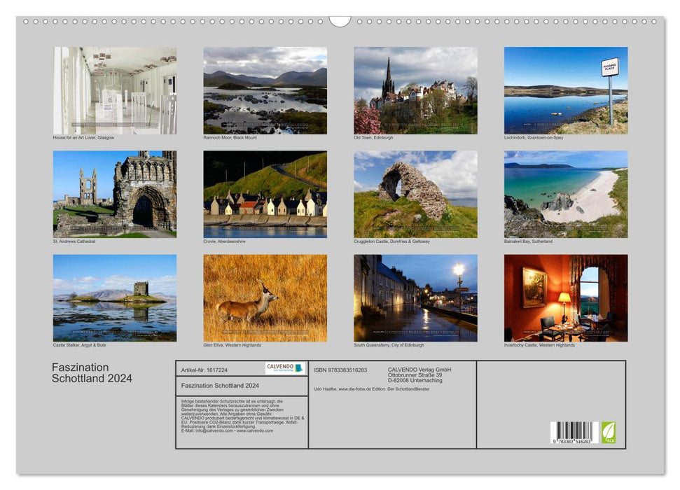 Fascination Scotland 2024 (CALVENDO wall calendar 2024) 