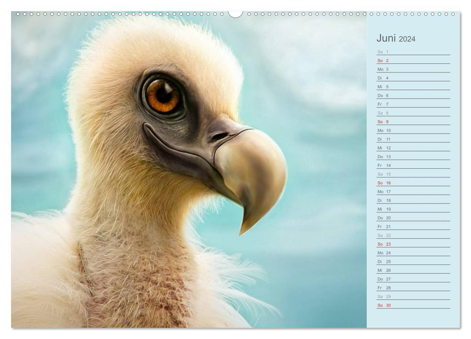 Sweet wildlife / CH version / birthday calendar (CALVENDO Premium Wall Calendar 2024) 