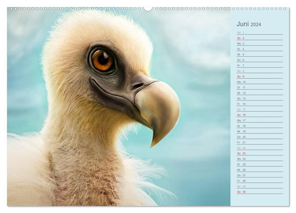 Sweet animal world / birthday calendar (CALVENDO Premium Wall Calendar 2024) 