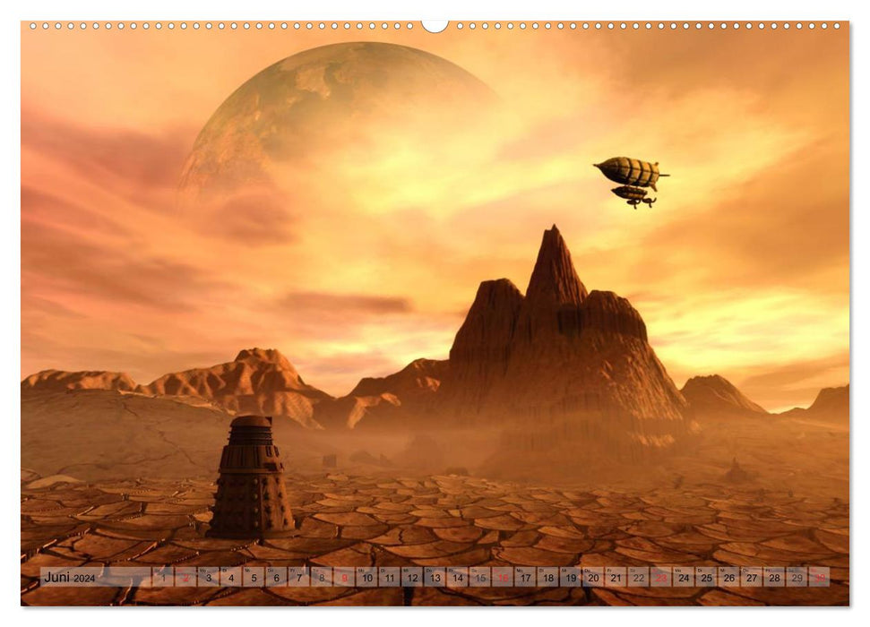 Zukunftswelten (Science Fiction) (CALVENDO Wandkalender 2024)