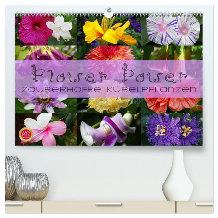 Flower Power – Plantes magiques en pot (Calvendo Premium Calendrier mural 2024) 