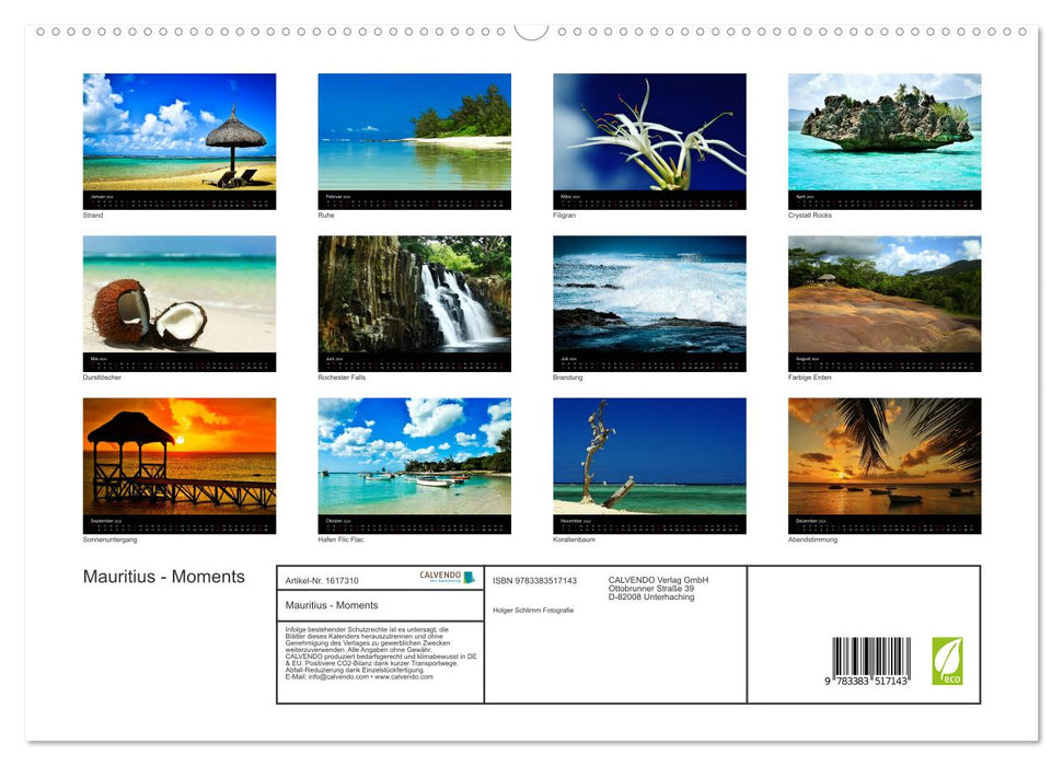 Mauritius - Moments (CALVENDO Premium Wandkalender 2024)