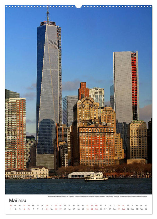 New York - sehenswertes Manhattan bei Tag und Nacht (CALVENDO Wandkalender 2024)