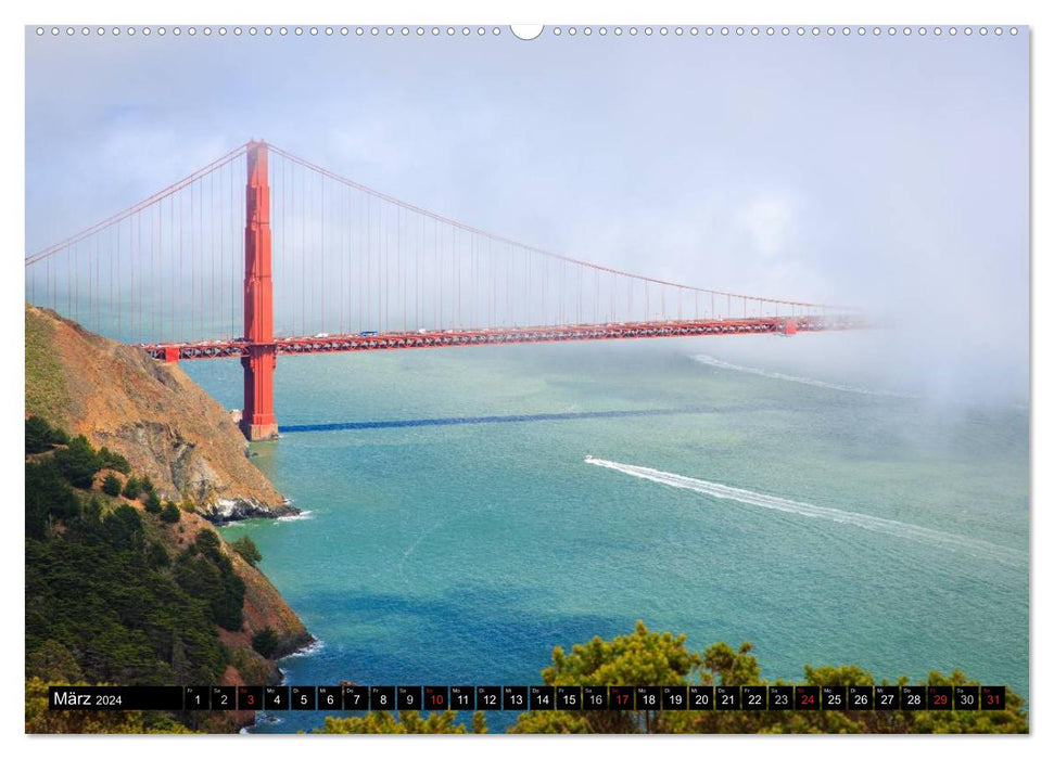 Golden Gate Bridge (CALVENDO Premium Wall Calendar 2024) 