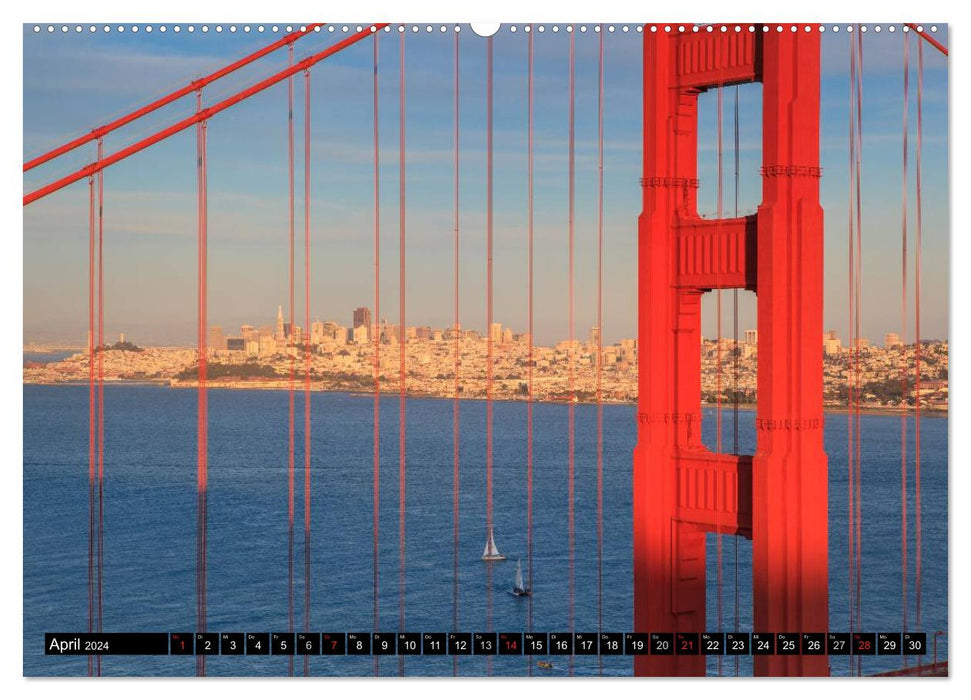 Golden Gate Bridge (Calvendo Premium Calendrier mural 2024) 
