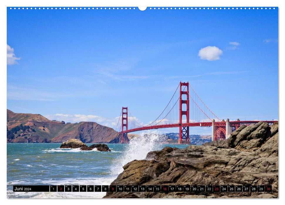 Golden Gate Bridge (CALVENDO Premium Wandkalender 2024)