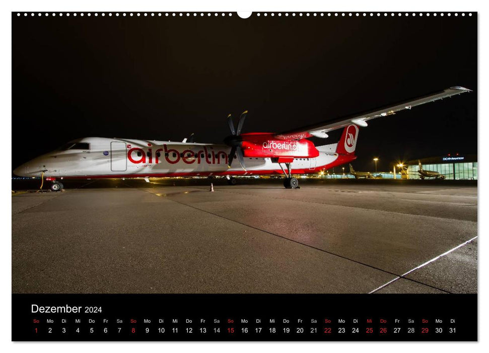Flugzeuge bei Nacht (CALVENDO Premium Wandkalender 2024)