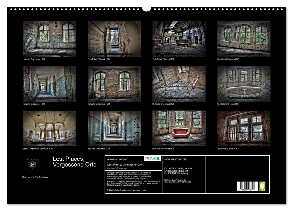 Lost Places, Vergessene Orte (CALVENDO Wandkalender 2024)