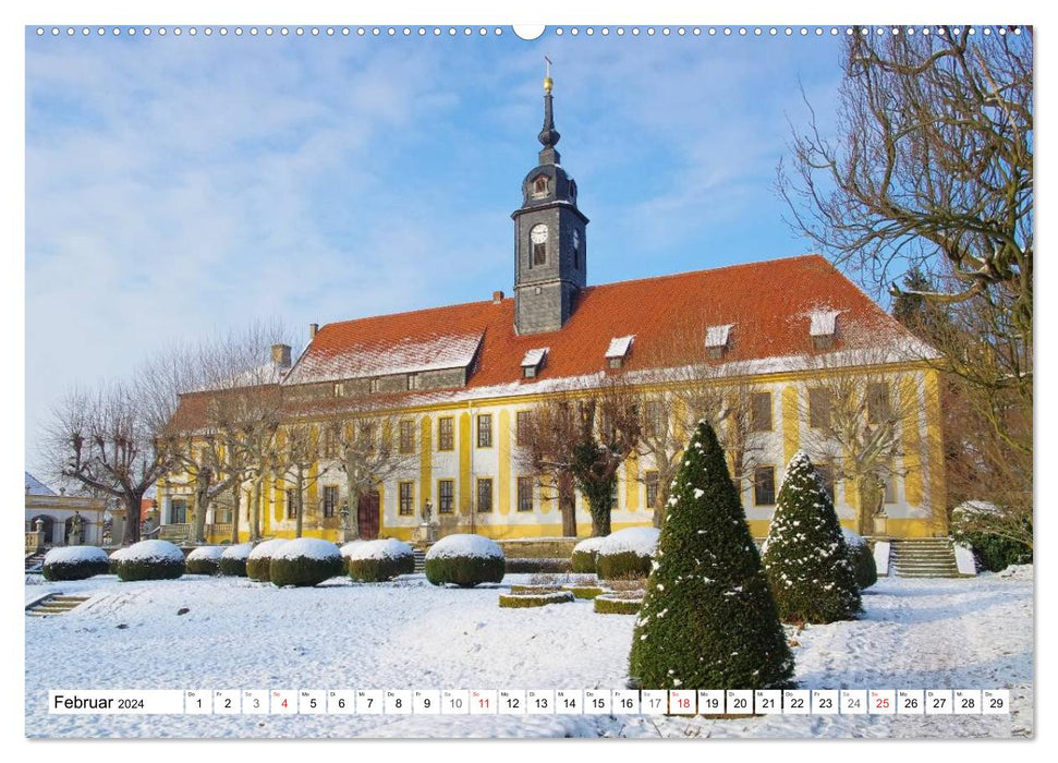 Sächsische Schlösser und Burgen (CALVENDO Wandkalender 2024)