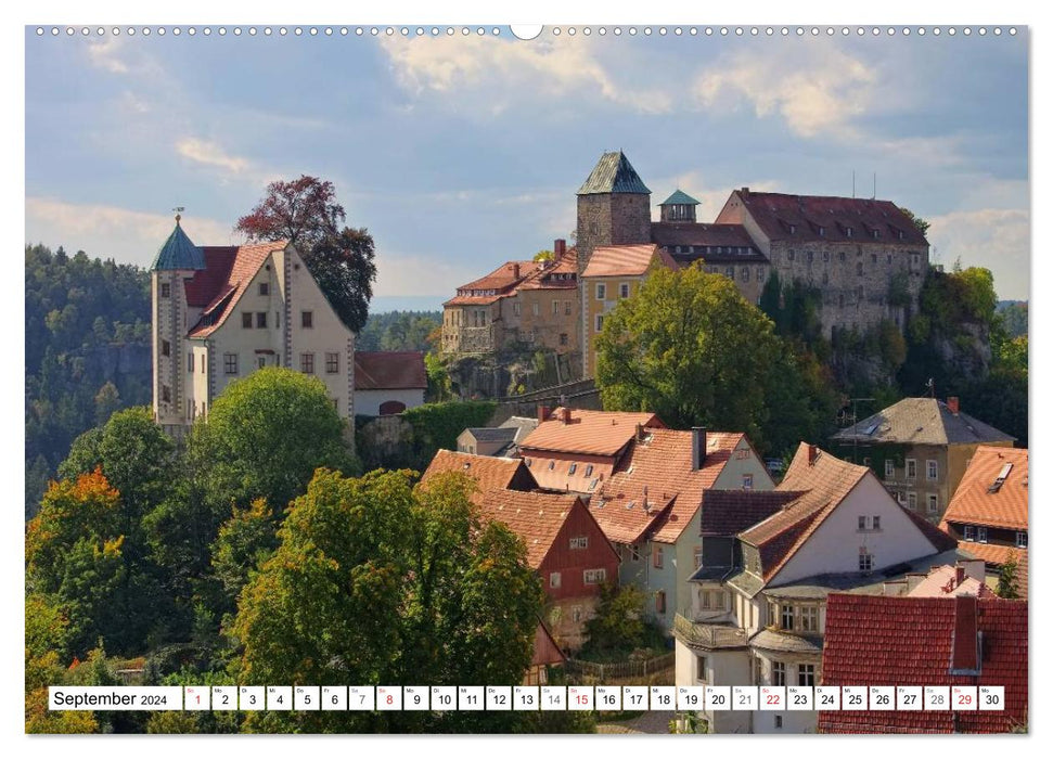 Sächsische Schlösser und Burgen (CALVENDO Wandkalender 2024)