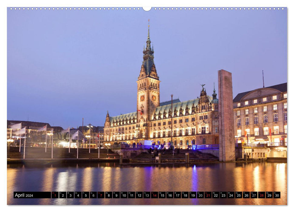 Hansestadt Hamburg (CALVENDO Premium Wandkalender 2024)