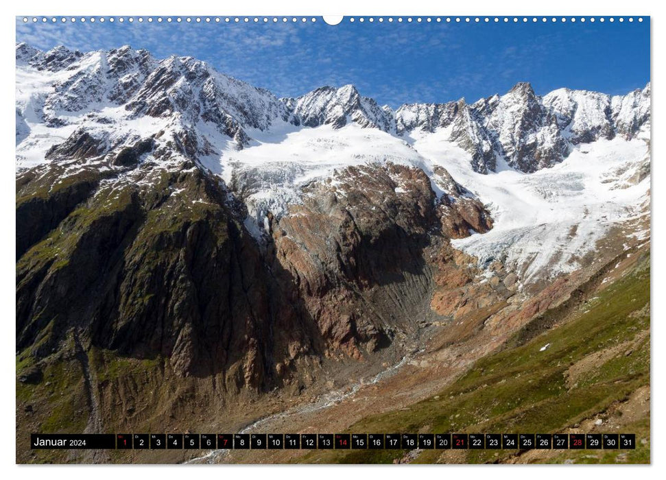 Montagnes suisses fantastiques - sommets et glaciers (calendrier mural CALVENDO 2024) 