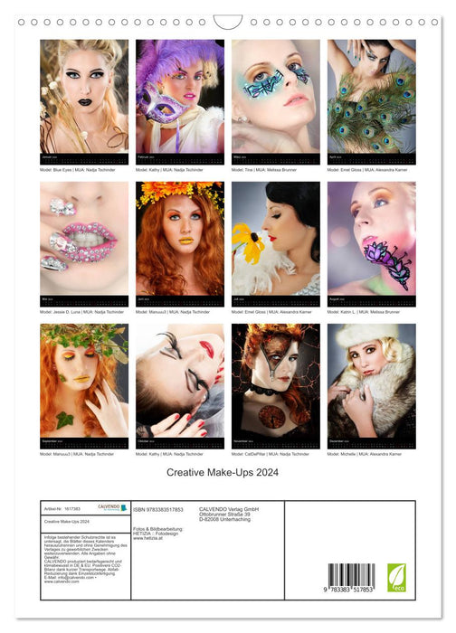 Creative Make-Ups 2024 (CALVENDO Wandkalender 2024)