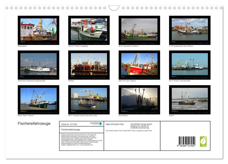 Fishing vessels (CALVENDO wall calendar 2024) 