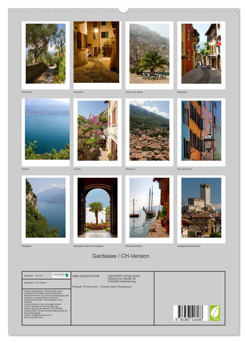 Lake Garda / CH version (CALVENDO Premium wall calendar 2024) 