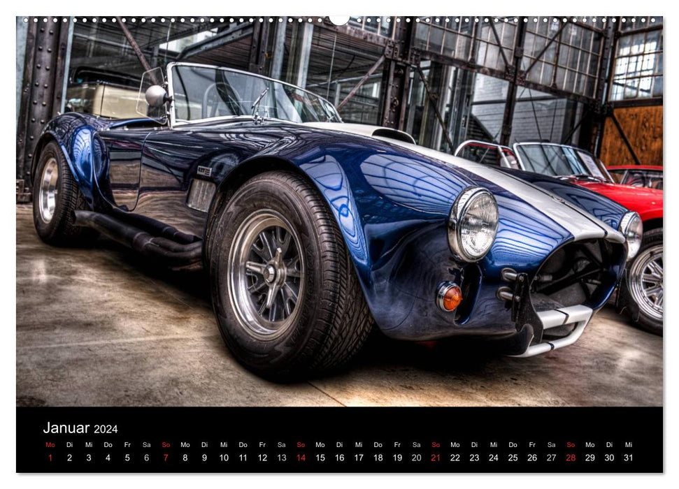 Fascination with classic cars and car legends (CALVENDO Premium Wall Calendar 2024) 