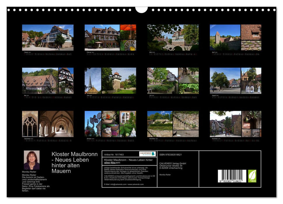 Kloster Maulbronn - Neues Leben hinter alten Mauern (CALVENDO Wandkalender 2024)