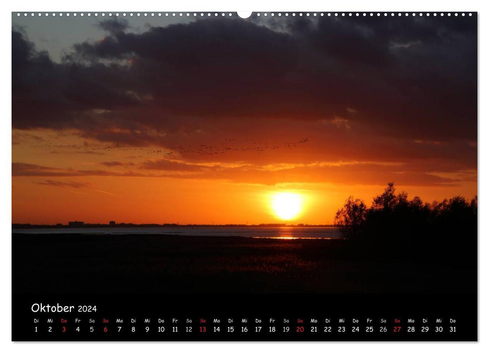 Ostfriesland - Land und Wetter (CALVENDO Premium Wandkalender 2024)