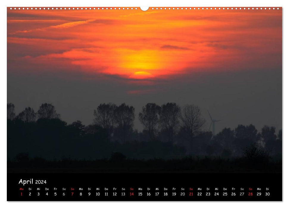 East Frisia - Country and Weather (CALVENDO Premium Wall Calendar 2024) 