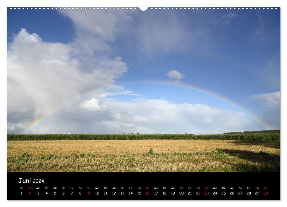 East Frisia - Country and Weather (CALVENDO Premium Wall Calendar 2024) 