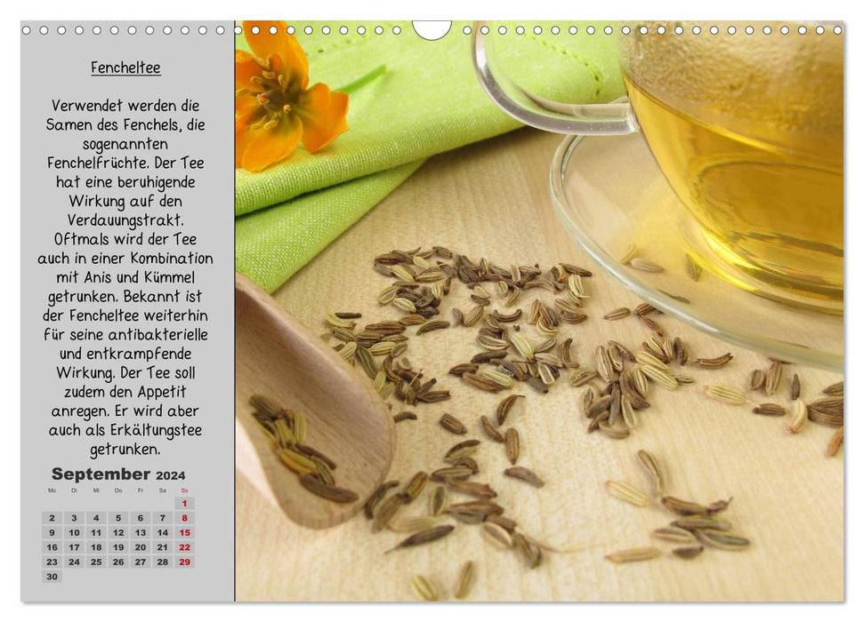 A little tea knowledge - portrait of twelve types of tea (CALVENDO wall calendar 2024) 