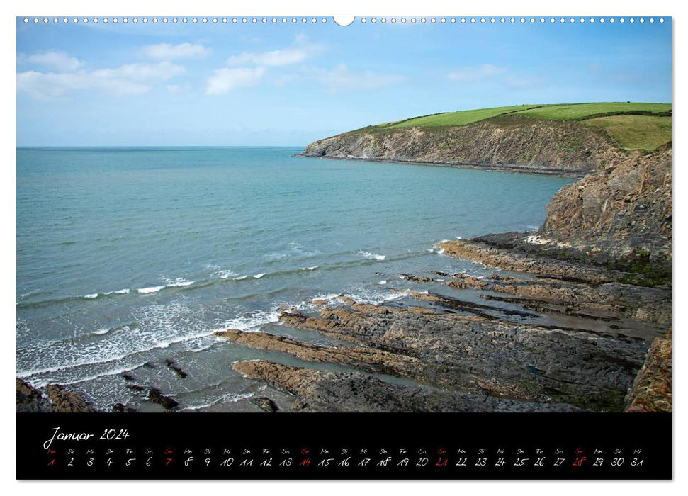 Pays de Galles – Chemin côtier du Pembrokeshire (Calvendo Premium Calendrier mural 2024) 
