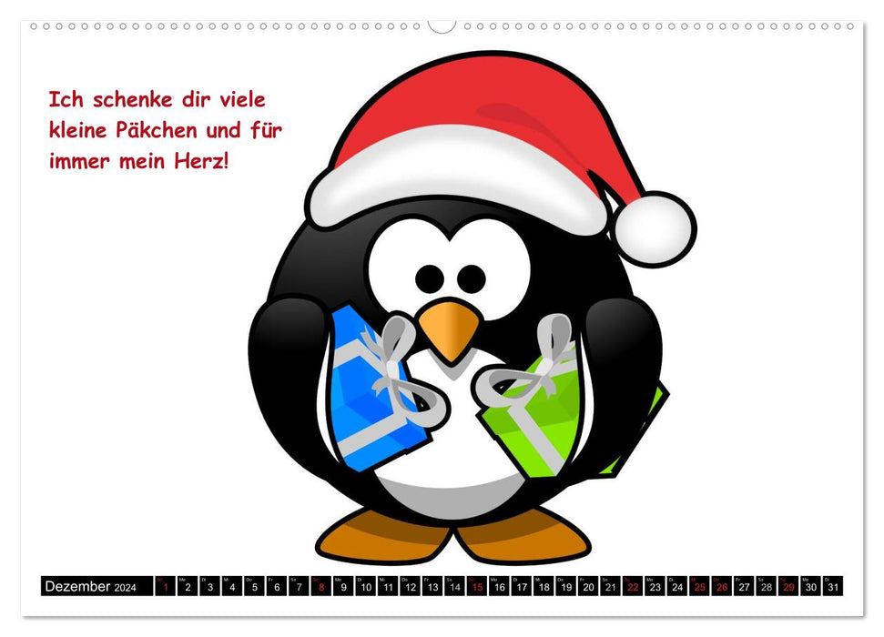 Pinguine im siebten Himmel! (CALVENDO Wandkalender 2024)