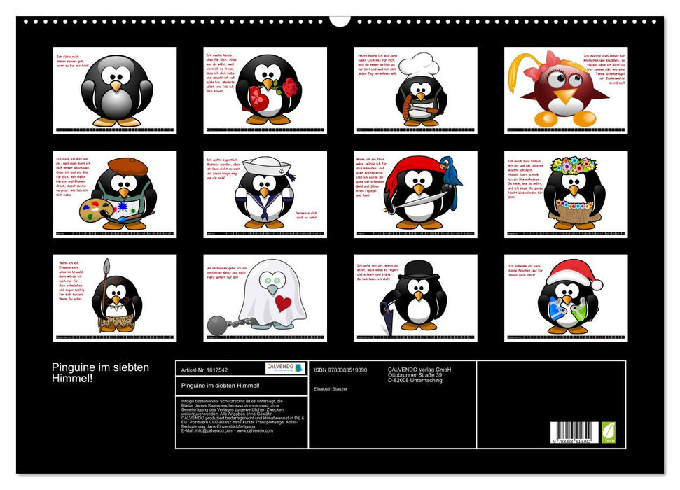 Pinguine im siebten Himmel! (CALVENDO Wandkalender 2024)