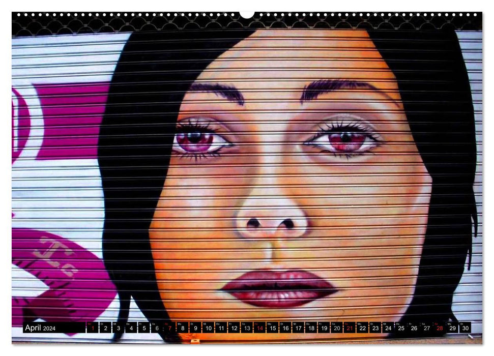 Graffitis • Straßenkunst (CALVENDO Wandkalender 2024)
