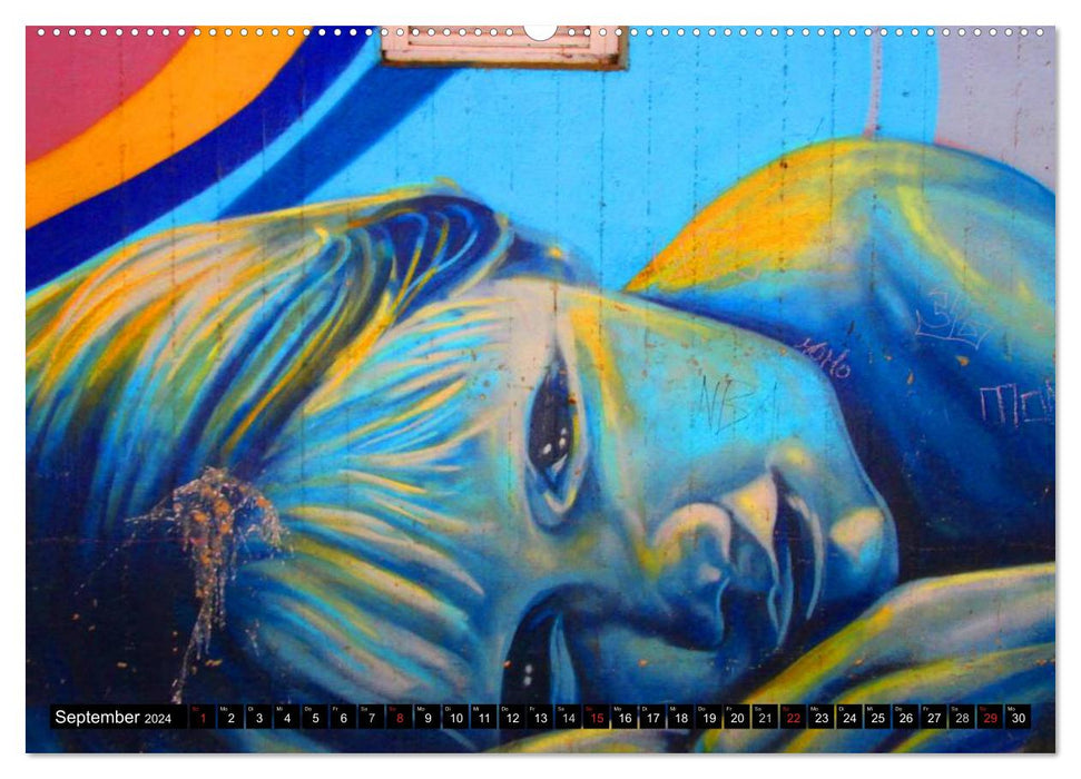 Graffitis • Straßenkunst (CALVENDO Wandkalender 2024)