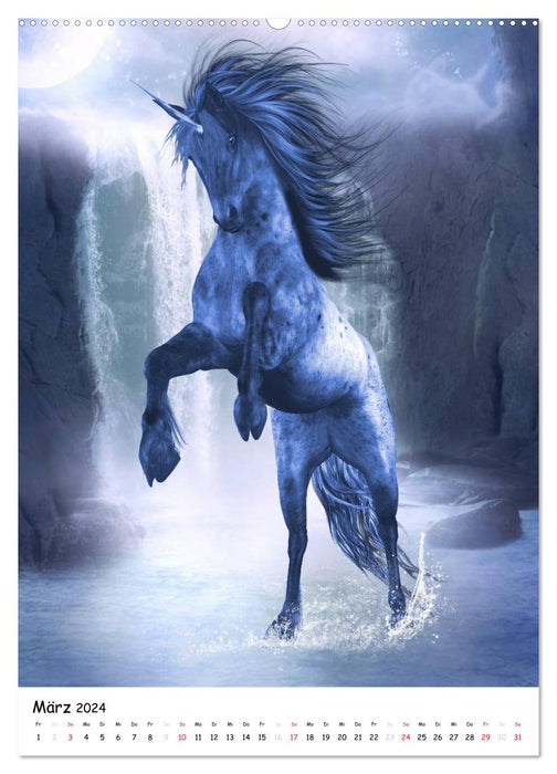 Einhorn und Pegasus (CALVENDO Wandkalender 2024)