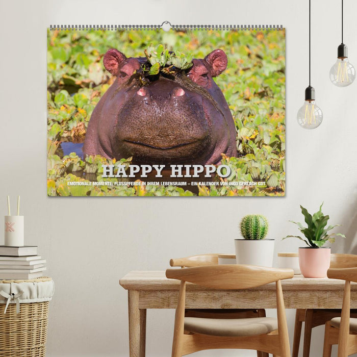 Moments d'émotion. Happy Hippo / version CH (calendrier mural CALVENDO 2024)