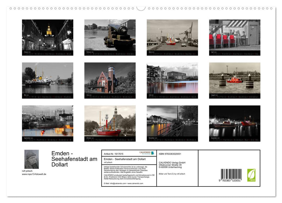 Emden - Seehafenstadt am Dollart (CALVENDO Premium Wandkalender 2024)