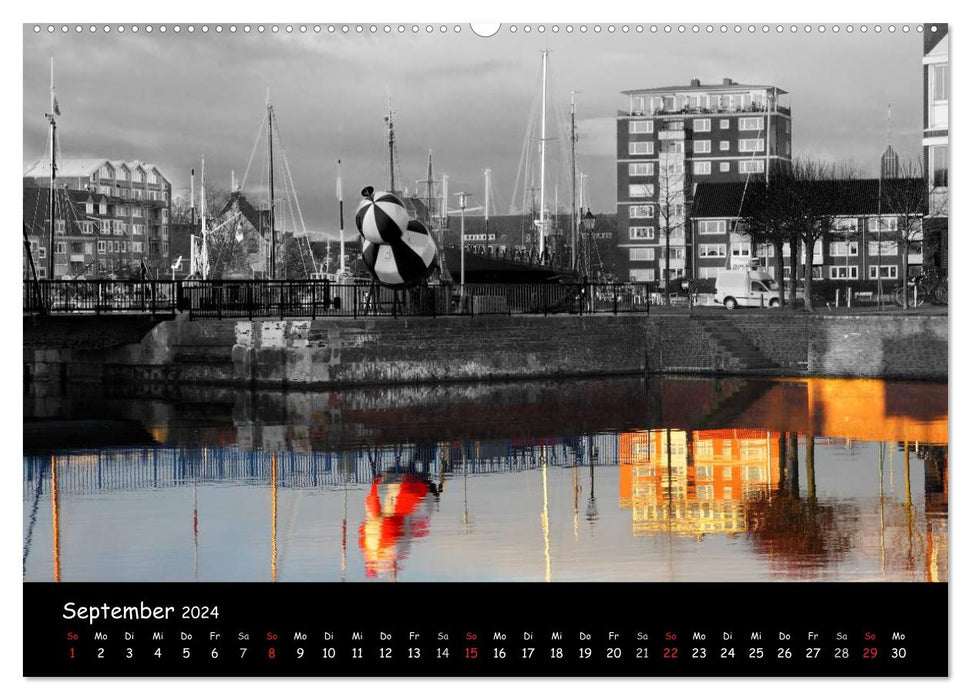 Emden - seaport city on the Dollart (CALVENDO Premium Wall Calendar 2024) 