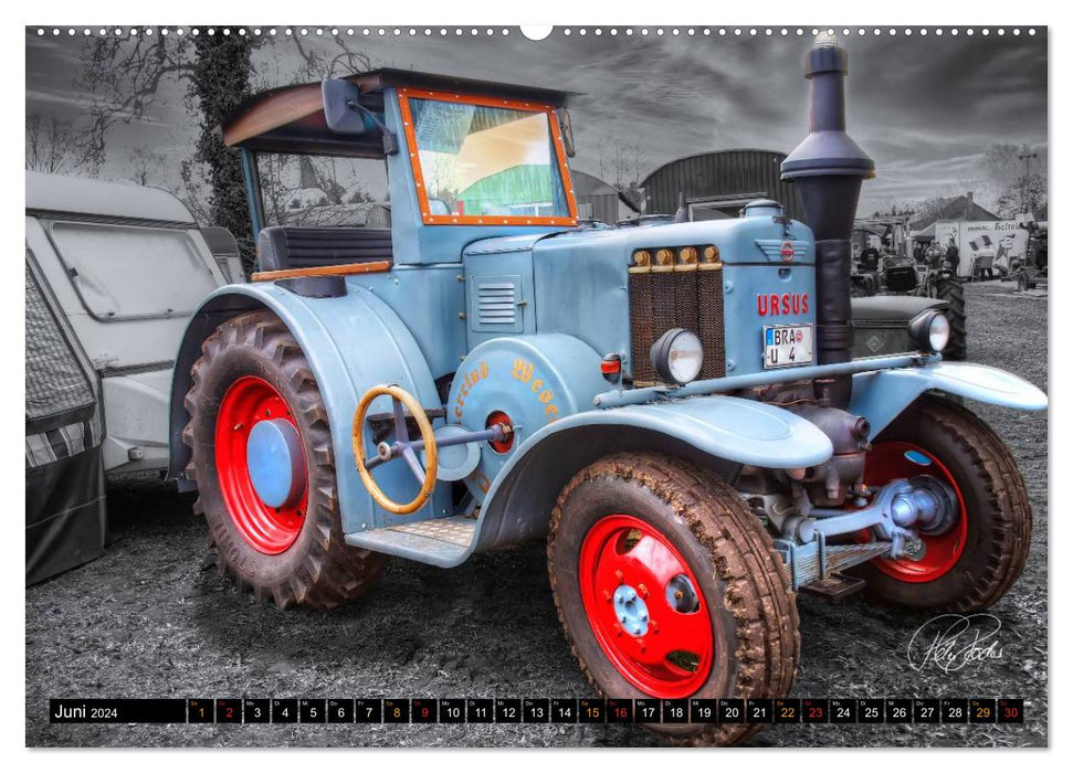 Tracteur - voiture ancienne (calendrier mural CALVENDO 2024) 