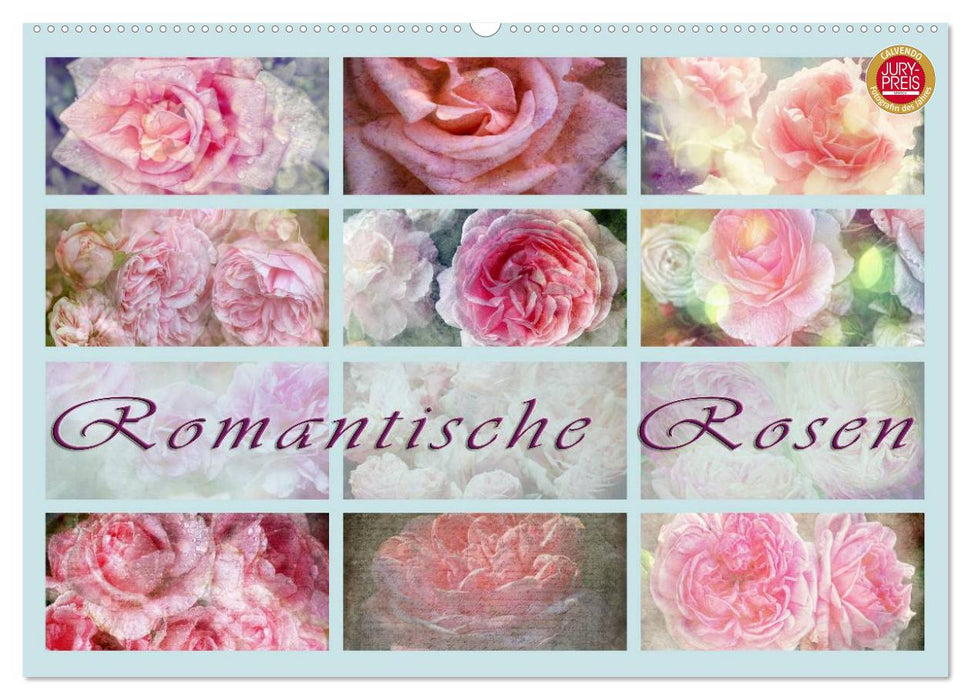 Roses romantiques (Calendrier mural CALVENDO 2024) 