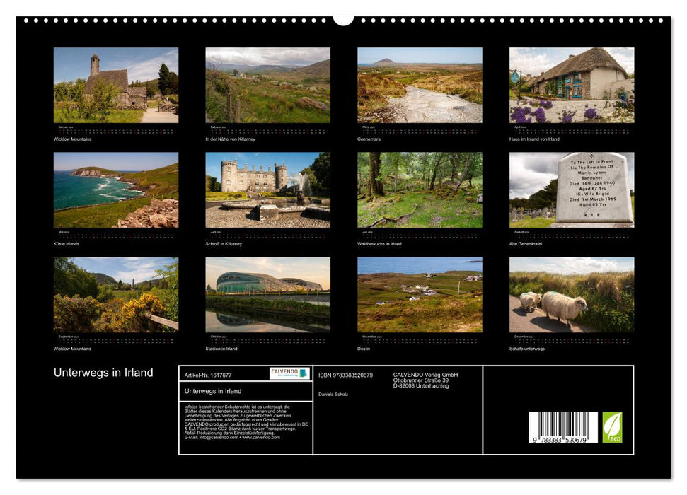 Sur la route en Irlande (Calvendo Premium Wall Calendar 2024) 