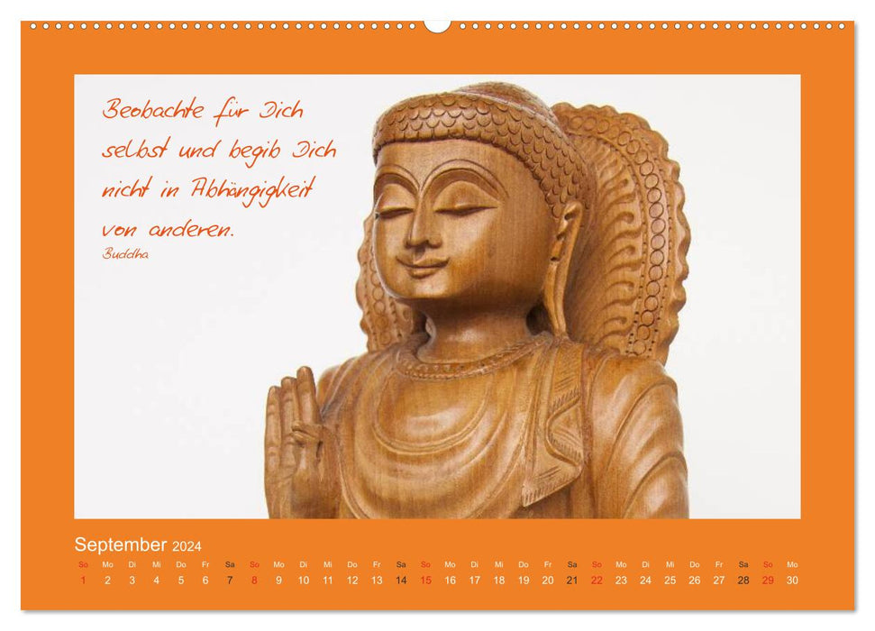 Buddha & Zitate (CALVENDO Premium Wandkalender 2024)