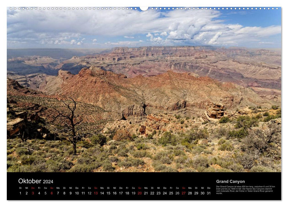 USA - Les États de l'Ouest (Calendrier mural CALVENDO 2024) 