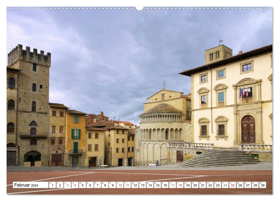 Toscane - Bâtiments magnifiques (Calendrier mural CALVENDO 2024) 