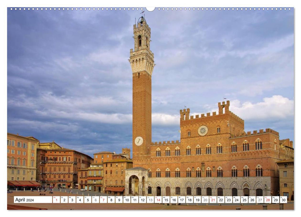 Toscane - Bâtiments magnifiques (Calendrier mural CALVENDO 2024) 