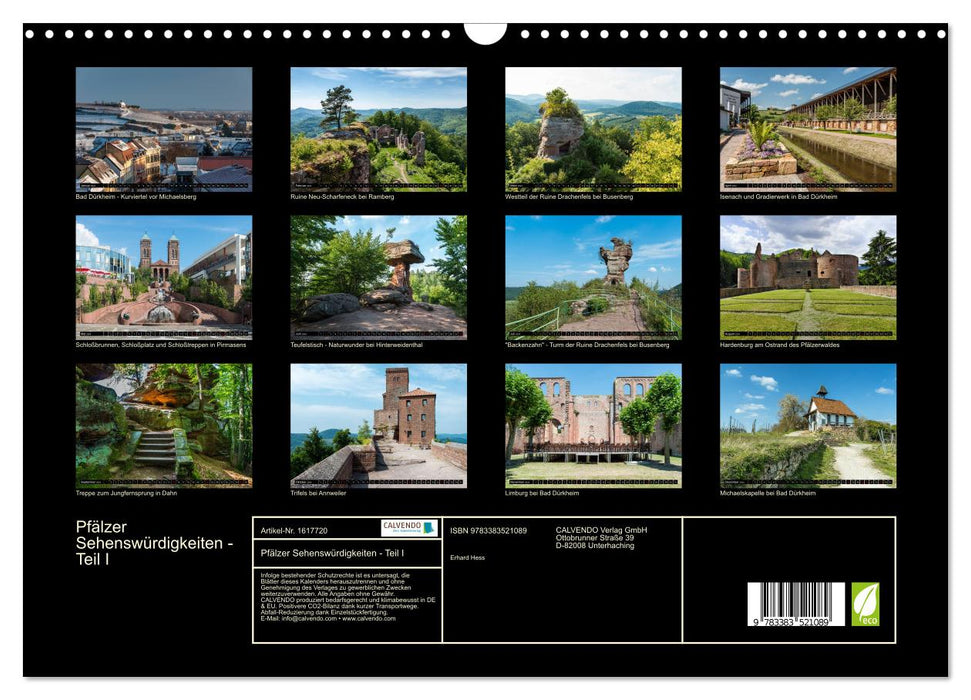 Palatinate Sights - Part I (CALVENDO Wall Calendar 2024) 