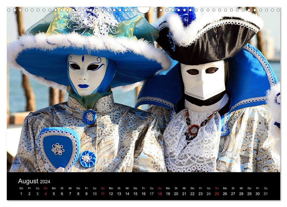 Bal masqué de Venise (Calvendo Wall Calendar 2024) 