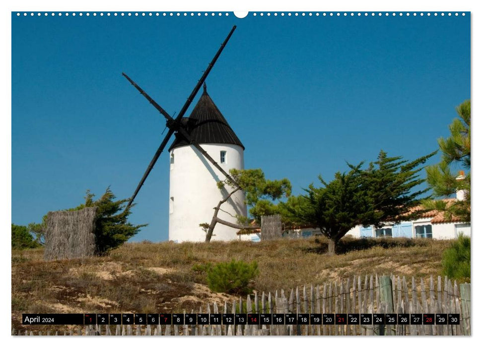 Moulins à vent en Europe (calendrier mural CALVENDO 2024) 