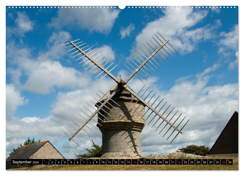 Moulins à vent en Europe (calendrier mural CALVENDO 2024) 