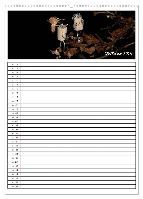 Bjork van Kork / Family Planner (CALVENDO Premium Wall Calendar 2024) 
