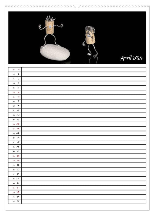 Bjork van Kork / Family Planner (CALVENDO Premium Wall Calendar 2024) 